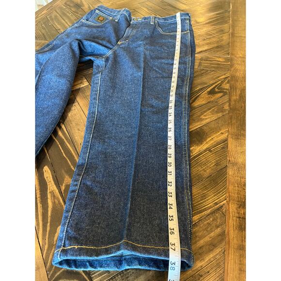 Cinch Men's Bootcut FR Work Jeans - Dark Blue - Picture 8 of 12